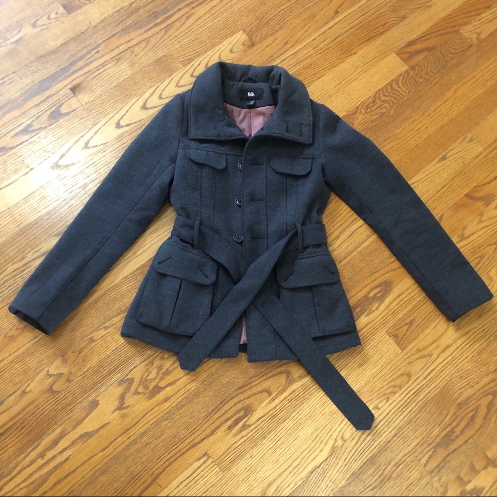 H&M Dark Gray Peacoat size 4